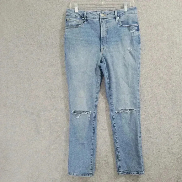 Good American Women’s Distressed Jeans Size 30x27.5 Skinny Ankle 26CT - Picture 1 of 7
